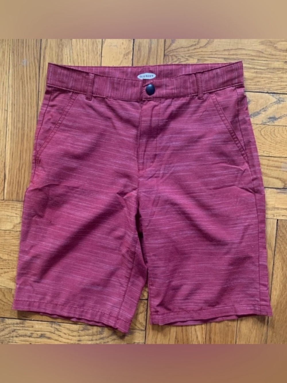 Old Navy Boy’s Maroon Heather Flat-Front Shorts